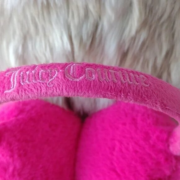 NWT JUICY COUTURE Hot Pink Earmuffs Winter Warmers - Picture 9 of 10